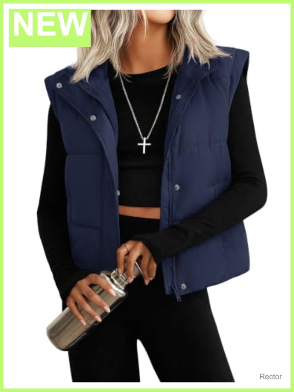 Womens Cropped Puffer Vest Lightweight Zip Up Sleeveless Quilted Outerwear